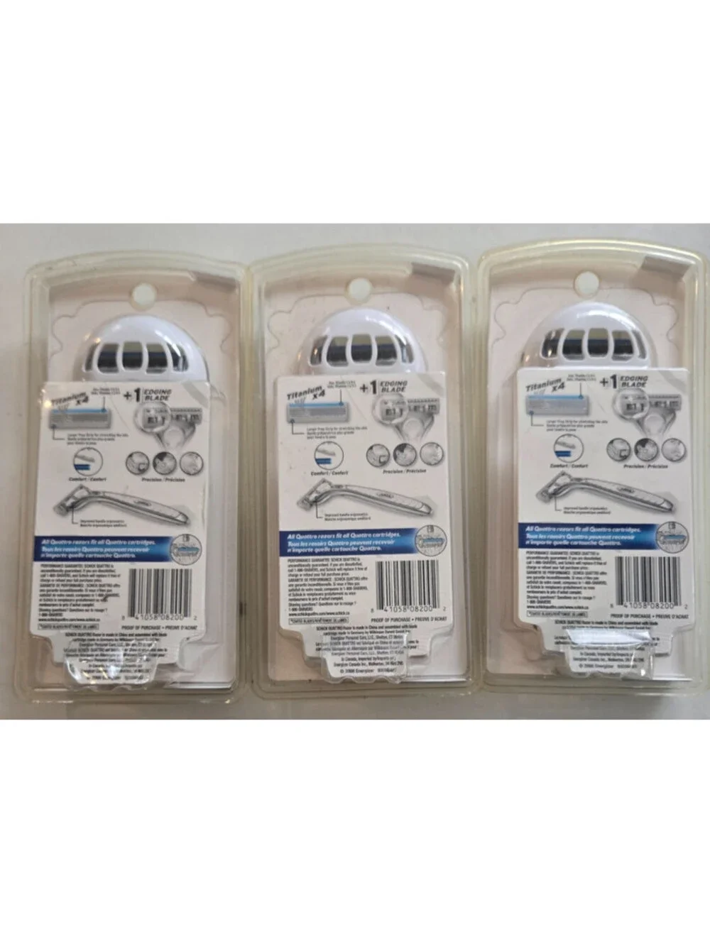 3 Packs Schick Quattro Titanium Razor Edging Blade 6 Cartridges NEW Factory Seal